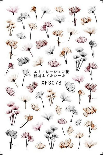 30 styles florals patterns 1 sheet nails art manicure back glue decal decorations design nail sticker for nails tips beauty, Black
30 styles florals patterns 1 sheet nails art manicure back glue decal decorations design nail sticker for nails tips beauty, Black