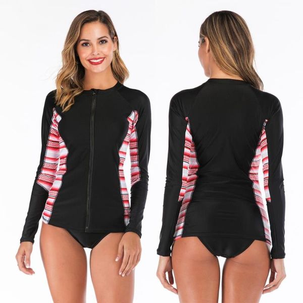 long sleeve rash guard women print swimwear front zipper two piece surf suit patchwork swimsuit diving suit 2xl bathing
long sleeve rash guard women print swimwear front zipper two piece surf suit patchwork swimsuit diving suit 2xl bathing