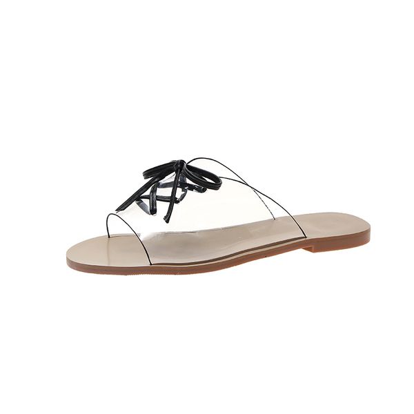 2019 designer's new summer slipper flat with transparent fashion all-in-one women's shoes, Black
2019 designer's new summer slipper flat with transparent fashion all-in-one women's shoes, Black