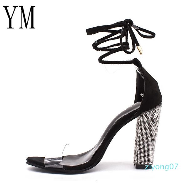 3colour women heeled sandals bandage rhinestone ankle strap pumps super high square heels lady shoes big size 43 z07, Black
3colour women heeled sandals bandage rhinestone ankle strap pumps super high square heels lady shoes big size 43 z07, Black