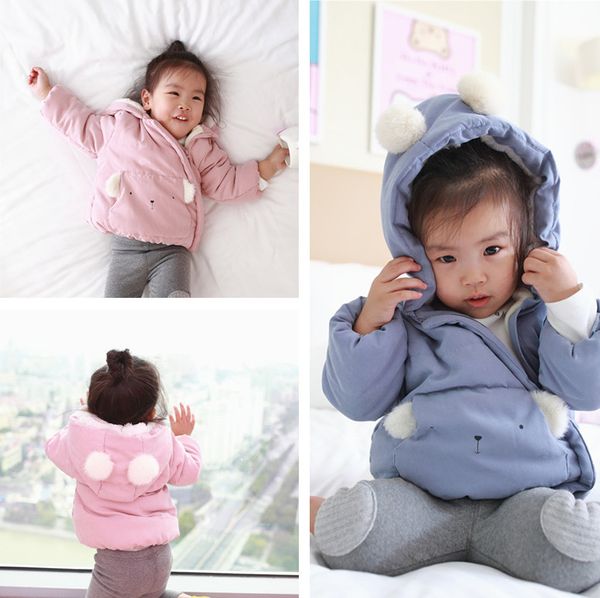 2018 winter children's clothing long sleeve cartoon bear cotton hooded add wool thick zipper baby girls cotton-padded jacket, Blue;gray
2018 winter children's clothing long sleeve cartoon bear cotton hooded add wool thick zipper baby girls cotton-padded jacket, Blue;gray