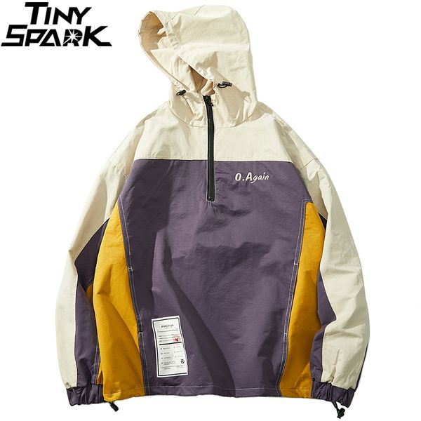 color block windbreaker jacket hoodie harajuku vintage men hip hop jackets coat streetwear half zipper track jacket 2019 autumn, Black;brown
color block windbreaker jacket hoodie harajuku vintage men hip hop jackets coat streetwear half zipper track jacket 2019 autumn, Black;brown