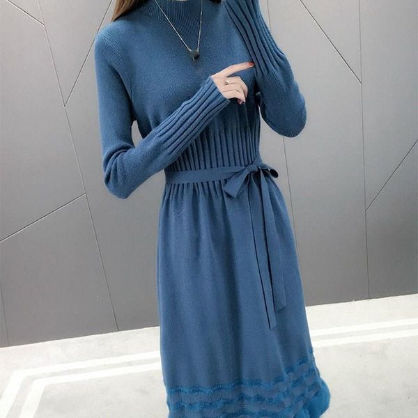 2019 fall winter women with belt bowknot midi dress slim velvet knitted dress long sleeve turtleneck sweater, Black;gray
2019 fall winter women with belt bowknot midi dress slim velvet knitted dress long sleeve turtleneck sweater, Black;gray
