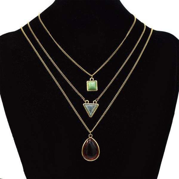 gypsy multilayers gold metal oval triangle square pendant necklaces for boho necklace collier for women party jewelry gift, Silver
gypsy multilayers gold metal oval triangle square pendant necklaces for boho necklace collier for women party jewelry gift, Silver