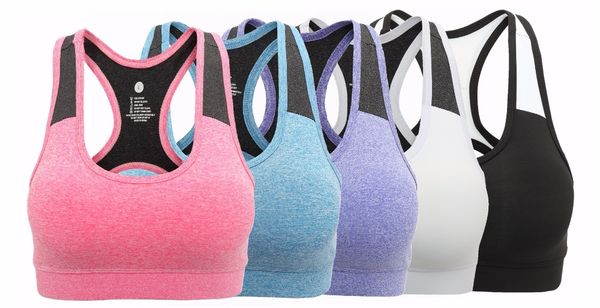 women absorb sweat athletic vest running gym fitness sports bra unique back rims wireless sports bra, White;black
women absorb sweat athletic vest running gym fitness sports bra unique back rims wireless sports bra, White;black