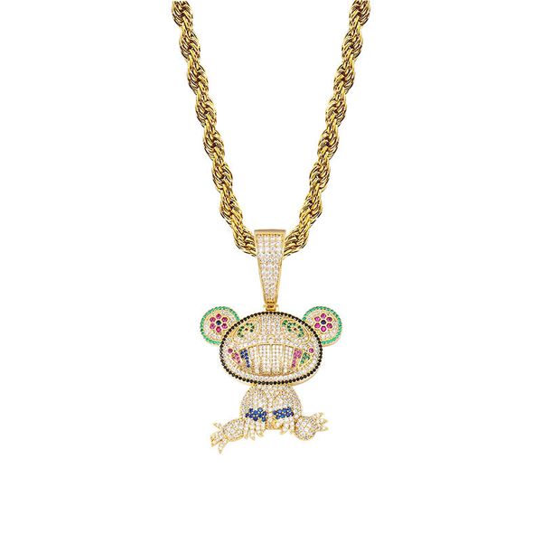 hip hop necklace jewelry fashion men women pendant necklaces luxury 18k gold plated cartoon bradypod bling zircon necklaces, Silver
hip hop necklace jewelry fashion men women pendant necklaces luxury 18k gold plated cartoon bradypod bling zircon necklaces, Silver