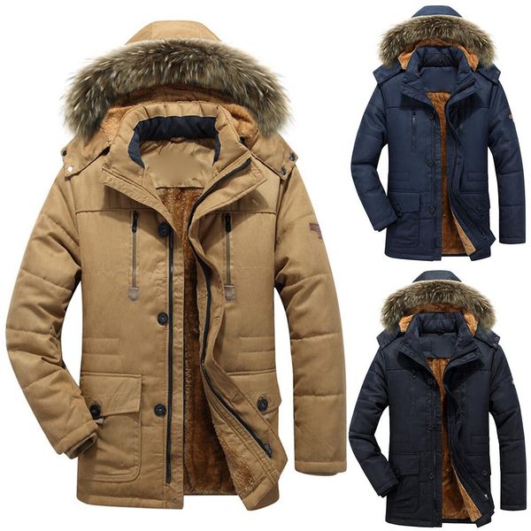 fashion men coat parkas winter faux fur thick warm cotton coat detachable hooded coats plushy lining men's coats jackets men, Black
fashion men coat parkas winter faux fur thick warm cotton coat detachable hooded coats plushy lining men's coats jackets men, Black