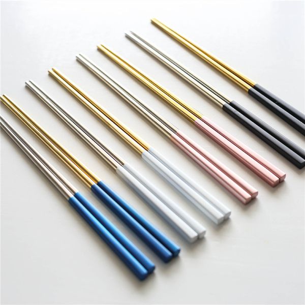 golden chopstick stainless steel 304 chopstick wed black white pink blue paint coated end silverware flatware
golden chopstick stainless steel 304 chopstick wed black white pink blue paint coated end silverware flatware