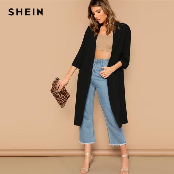 shein black open front split back plain solid longline kimono cardigan women three quarter length sleeve summer kimono, White
shein black open front split back plain solid longline kimono cardigan women three quarter length sleeve summer kimono, White