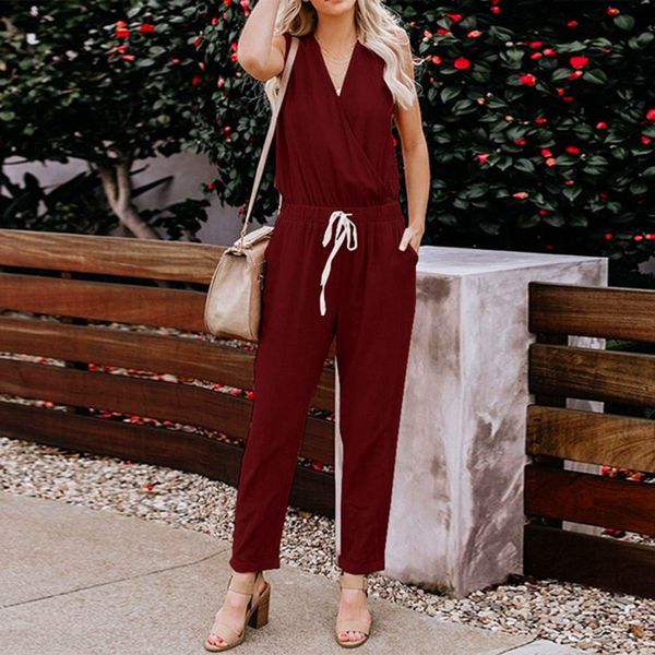 womens jumpsuits ladies office solid overall fashion drawstring work jumpsuits, Black;white
womens jumpsuits ladies office solid overall fashion drawstring work jumpsuits, Black;white