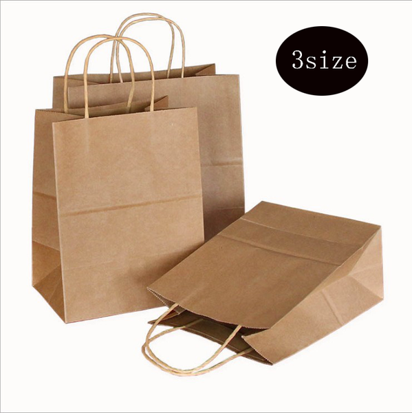 30pcs/lot 3 size kraft paper bag with handles for wedding party fashionable clothes gifts multifunction wholesale
30pcs/lot 3 size kraft paper bag with handles for wedding party fashionable clothes gifts multifunction wholesale