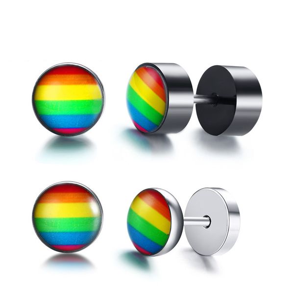 stud earrings lgbtq accessories stainless steel round dumbbell shape rainbow earrings for women men fashion jewelry, Golden;silver
stud earrings lgbtq accessories stainless steel round dumbbell shape rainbow earrings for women men fashion jewelry, Golden;silver