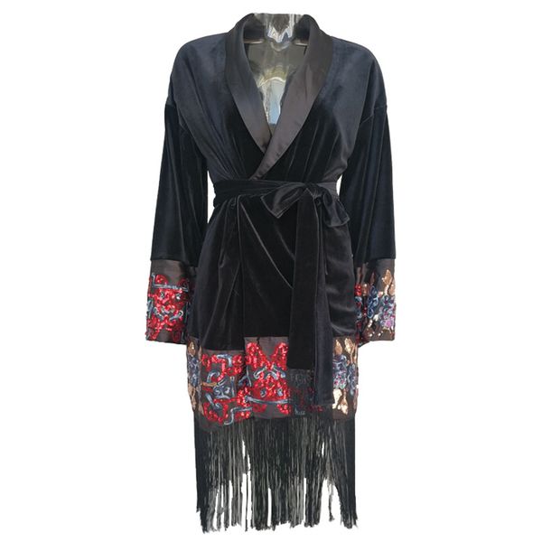 women's trench coats 2021 spring autumn fashion cardigan women tassel embroidery belted vintage coat female velvet outwear, Tan;black
women's trench coats 2021 spring autumn fashion cardigan women tassel embroidery belted vintage coat female velvet outwear, Tan;black