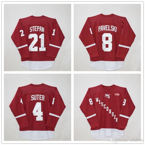 ncaa men wisconsin madison #4 ryan suter #8 joe pavelski #21 derek stepan red hockey jerseys stitched logos embroidered college, Black
ncaa men wisconsin madison #4 ryan suter #8 joe pavelski #21 derek stepan red hockey jerseys stitched logos embroidered college, Black
