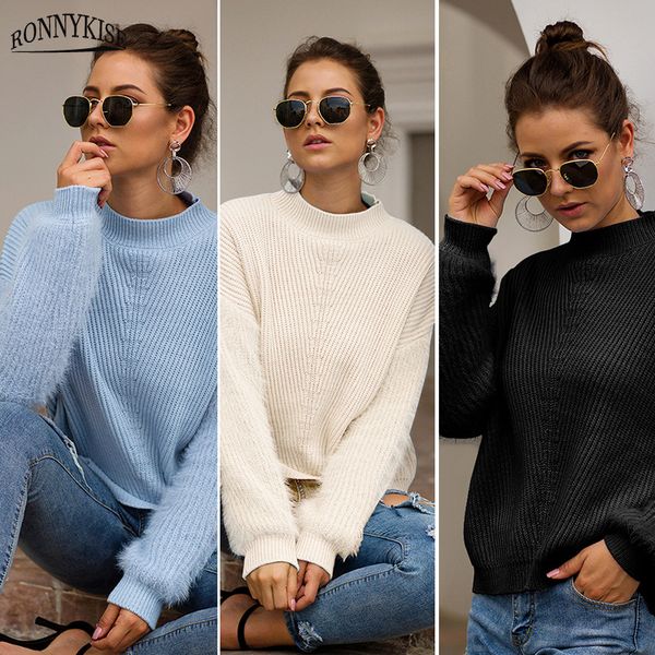 ronnykise knitted sweaters womens fashion long sleeve o-neck pullovers autumn winter warm casual ladies loose clothes, White;black
ronnykise knitted sweaters womens fashion long sleeve o-neck pullovers autumn winter warm casual ladies loose clothes, White;black