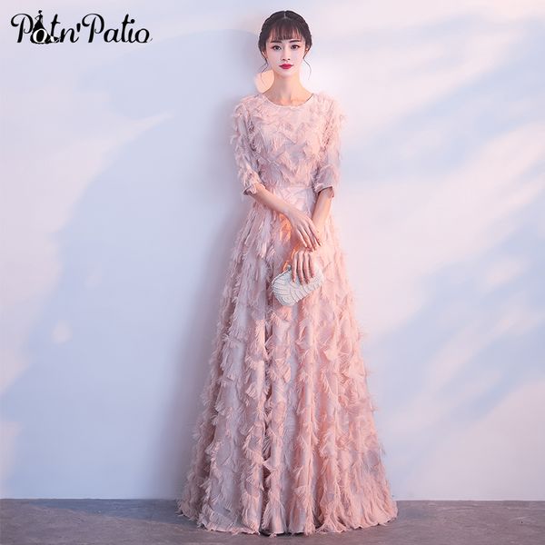 feather lace pink evening dresses long 2019 o-neck with half sleeves a-line floor-length formal dresses women elegant plus size, White;black
feather lace pink evening dresses long 2019 o-neck with half sleeves a-line floor-length formal dresses women elegant plus size, White;black