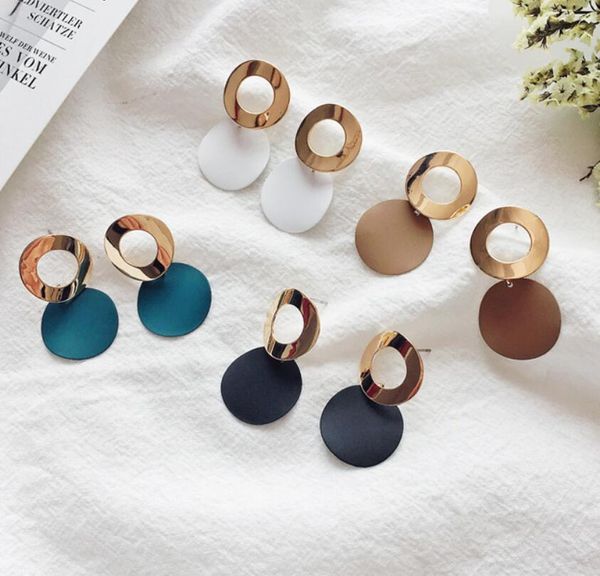 ek501 simple hollow metal round pendant earrings for women geometric circle dangle earrings jewelry wholesale orecchini, Silver 
ek501 simple hollow metal round pendant earrings for women geometric circle dangle earrings jewelry wholesale orecchini, Silver