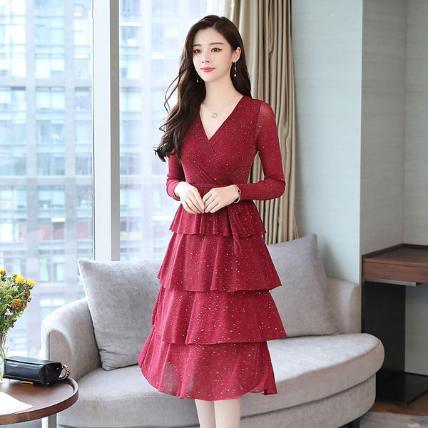 women dress elegant lady office vestido ruffle fashion 2019 spring long sleeve mesh dresses female cocktail party red black, White;black
women dress elegant lady office vestido ruffle fashion 2019 spring long sleeve mesh dresses female cocktail party red black, White;black