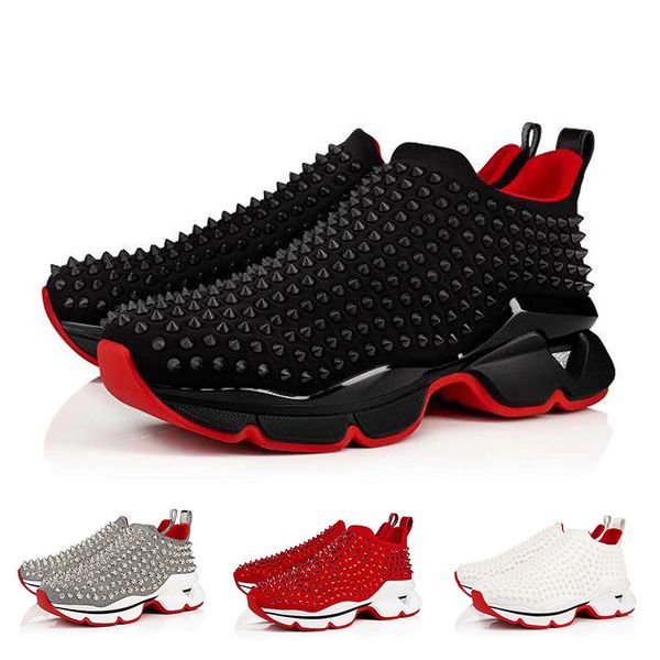 Fashion luxury designer women shoes Krystal Spike Sock Donna Neoprene Red Bottoms Studded Spikes Flat mens designer shoes size Eur 35-46
Fashion luxury designer women shoes Krystal Spike Sock Donna Neoprene Red Bottoms Studded Spikes Flat mens designer shoes size Eur 35-46