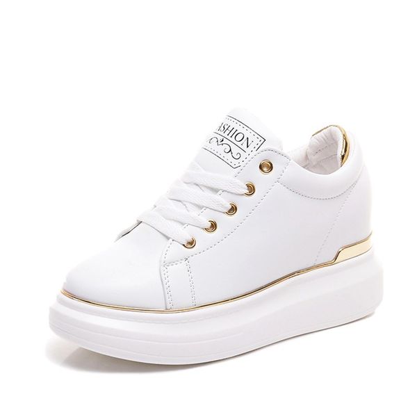 2019 hidden heels women platform wedge sneakers ladies leather golden silver white shoes female krasovki tenis feminino casual, Black
2019 hidden heels women platform wedge sneakers ladies leather golden silver white shoes female krasovki tenis feminino casual, Black