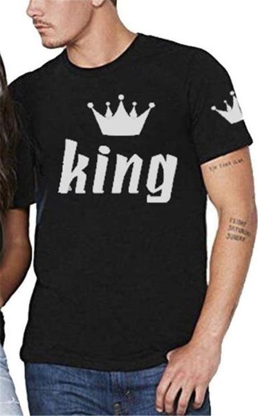 sleeve o neck couples female clothing queen and king print womens designer tshirts summer short, White
sleeve o neck couples female clothing queen and king print womens designer tshirts summer short, White