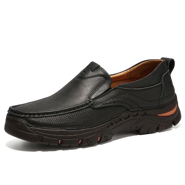 men real leather casual shoes heavy sole men's fashion shoes mens loafers flats for 2020 spring autumn male footwear, Black
men real leather casual shoes heavy sole men's fashion shoes mens loafers flats for 2020 spring autumn male footwear, Black