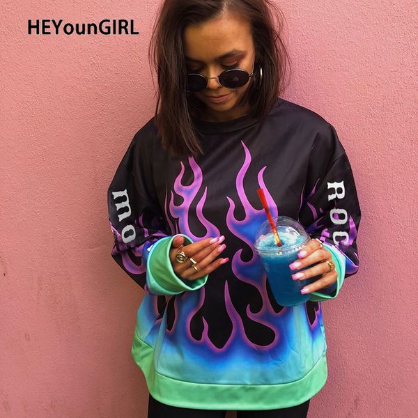 heyoungirl хип-хоп harajuku пламя печати пот рубашка огонь с длинным рукавом crewneck толстовка свободные повседневная пуловер толстовка ули, Black
heyoungirl хип-хоп harajuku пламя печати пот рубашка огонь с длинным рукавом crewneck толстовка свободные повседневная пуловер толстовка ули, Black
