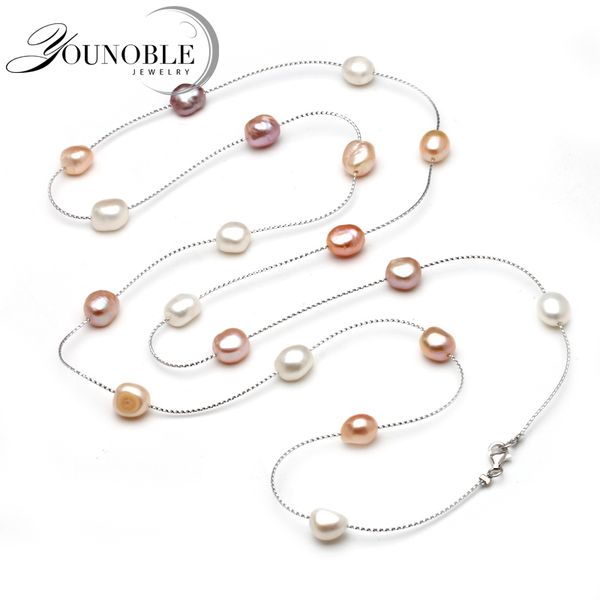 genuine freshwater multi layer long pearl necklace woman,wedding trendy natural pearl necklace girls jewelry white anniversary t190626, Silver
genuine freshwater multi layer long pearl necklace woman,wedding trendy natural pearl necklace girls jewelry white anniversary t190626, Silver