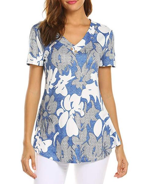 fashion women new arrival designer t shirts summer casual women beach printed t shirt v-neck womens tees large size, White
fashion women new arrival designer t shirts summer casual women beach printed t shirt v-neck womens tees large size, White