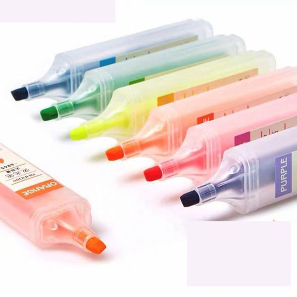 student large capacity oblique head marker pen fluorescent pen 6 color key dash marker scrapbook supplies, Black;red
student large capacity oblique head marker pen fluorescent pen 6 color key dash marker scrapbook supplies, Black;red