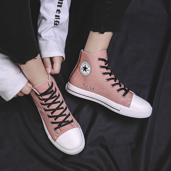 2020 spring autumn pink canvas women's sneakers trendy joker leisure preppy style lace-up breathable classic outdoor sneakers, Black
2020 spring autumn pink canvas women's sneakers trendy joker leisure preppy style lace-up breathable classic outdoor sneakers, Black