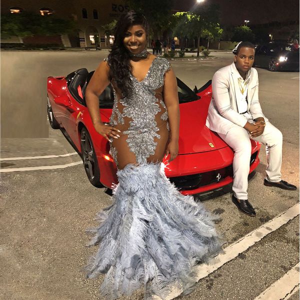 sparkly mermaid black girls prom dresses sequined v neck feather party dress beaded floor length appliqued plus size evening gowns
sparkly mermaid black girls prom dresses sequined v neck feather party dress beaded floor length appliqued plus size evening gowns