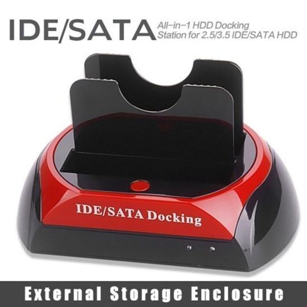 

wholesale 2.5" 3.5" 2 sata 1 ide hdd hard disk drive twin docking station usb hub reader external hdd enclosure 409