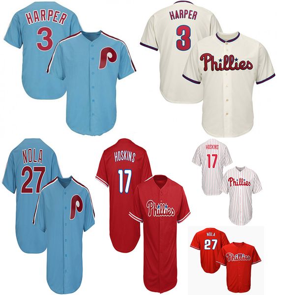 Philadelphia Baseball Jerseys 3 Bryce Harper 17 Rhys Hoskins 27 Aaron Nola Red Blue White New Cool Base Stitched Jersey
Philadelphia Baseball Jerseys 3 Bryce Harper 17 Rhys Hoskins 27 Aaron Nola Red Blue White New Cool Base Stitched Jersey