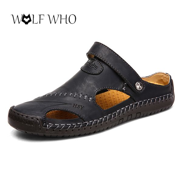 men leather classic roman sandals summer split leather beach rubber flip flops outdoor sneakers new large size men's sandals, Black
men leather classic roman sandals summer split leather beach rubber flip flops outdoor sneakers new large size men's sandals, Black