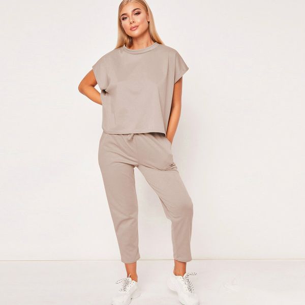 2019 summer simplicity solid color short sleeve suit ladies high-rise slim lace-up fashion suit girl plus size seven pants, White
2019 summer simplicity solid color short sleeve suit ladies high-rise slim lace-up fashion suit girl plus size seven pants, White