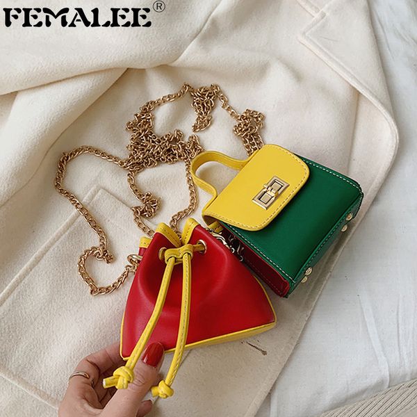 contrast color 2 pcs women chains 2020 korean small purse shoulder bag girl handle panelled crossbody bag lady messenger key sac
contrast color 2 pcs women chains 2020 korean small purse shoulder bag girl handle panelled crossbody bag lady messenger key sac