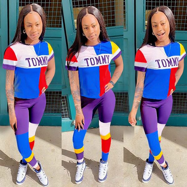women 2 piece set panelled sportswear sweatsuit jogging suit gym crew neck t-shirt print letter bodycon leggings pants summer clothing 277, White
women 2 piece set panelled sportswear sweatsuit jogging suit gym crew neck t-shirt print letter bodycon leggings pants summer clothing 277, White