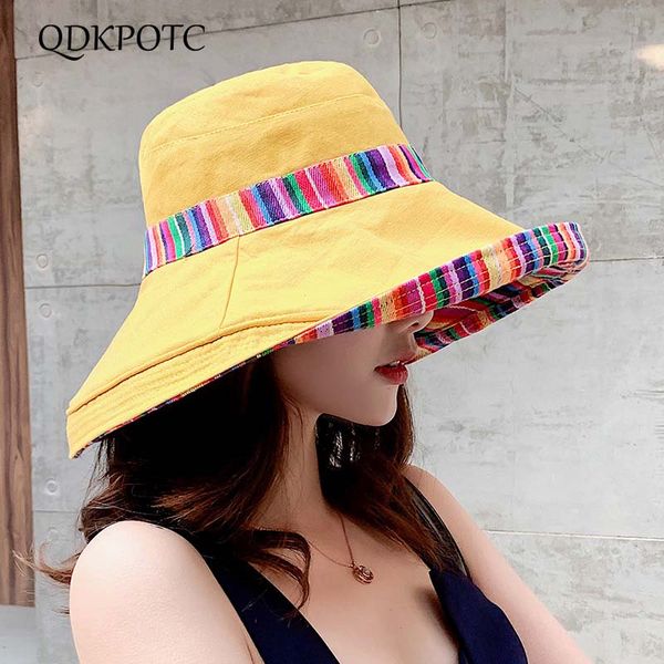 qdkpotc spring summer fashion double sided wear bucket hats travel sunscreen foldable large eaves visor hat women leisure cap, Blue;gray
qdkpotc spring summer fashion double sided wear bucket hats travel sunscreen foldable large eaves visor hat women leisure cap, Blue;gray