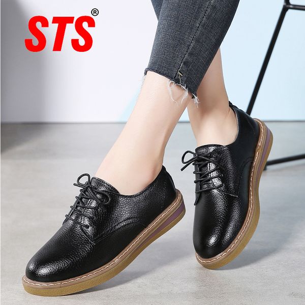 sts women's casual flats shoes solid color simple fashionable comfortable leather ladies outdoor shoe with fur or simple shoes, Black
sts women's casual flats shoes solid color simple fashionable comfortable leather ladies outdoor shoe with fur or simple shoes, Black
