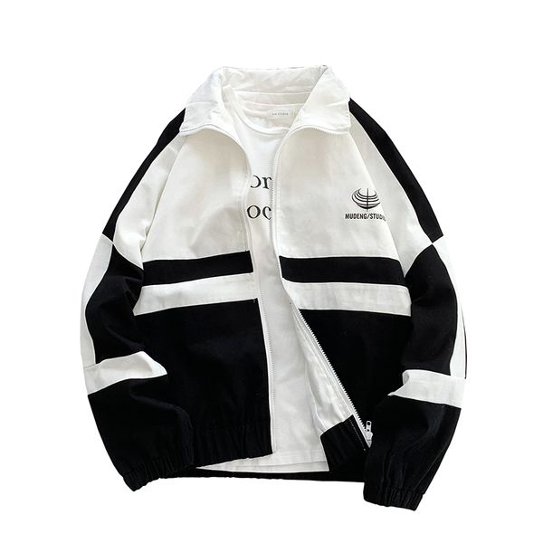 spring new jacket men fashion contrast color letter printing stand collar jacket man streetwear hip hop loose bomber, Black;brown
spring new jacket men fashion contrast color letter printing stand collar jacket man streetwear hip hop loose bomber, Black;brown