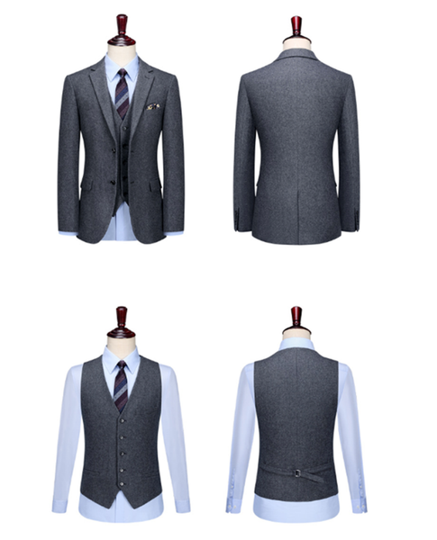 men's suits & blazers 2021 dark gray mens wool+cotton 3 piece notch lapel costume homme formal men suit custom made, White;black
men's suits & blazers 2021 dark gray mens wool+cotton 3 piece notch lapel costume homme formal men suit custom made, White;black