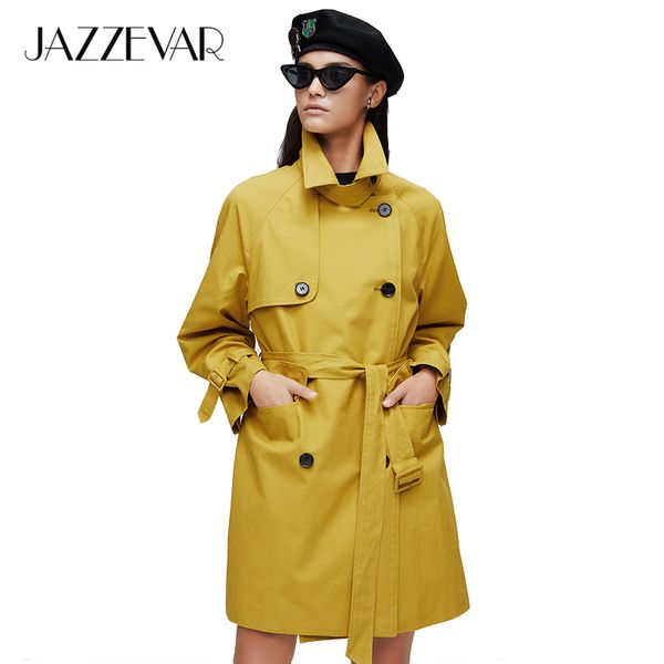 jazzevar 2019 new arrival autumn trench coat women yellow long cotton outwear loose clothing with belt new fashion coat 9027, Tan;black
jazzevar 2019 new arrival autumn trench coat women yellow long cotton outwear loose clothing with belt new fashion coat 9027, Tan;black