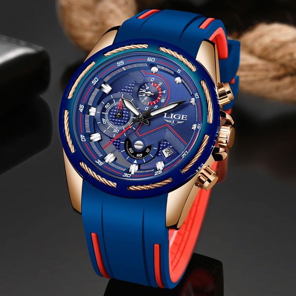 2019 lige mens watches brand luxury sport chronograph date quartz watch men silicone strap fashion waterproof watch reloje, Slivery;brown
2019 lige mens watches brand luxury sport chronograph date quartz watch men silicone strap fashion waterproof watch reloje, Slivery;brown