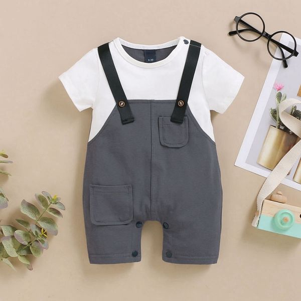 2pcs summer baby boys gentleman clothes overalls outfits sets children short sleeve t-shirt+strap shorts casual sets99, White
2pcs summer baby boys gentleman clothes overalls outfits sets children short sleeve t-shirt+strap shorts casual sets99, White