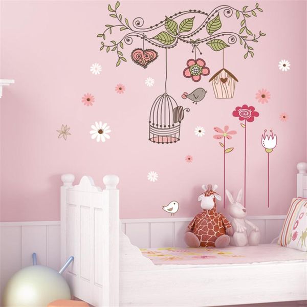 peel and stick wall decals pvc wall stickers baby room decorations zooyoo7102 flower bird cage house sticker 50x70
peel and stick wall decals pvc wall stickers baby room decorations zooyoo7102 flower bird cage house sticker 50x70