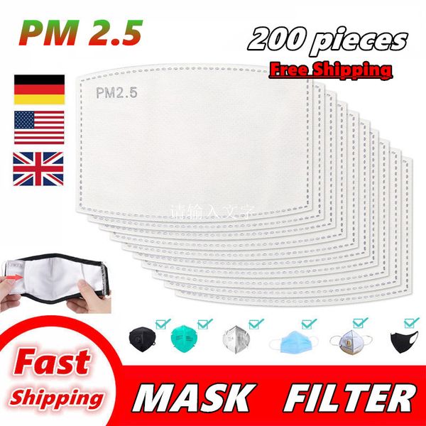 200 PCS РМ2,5 Фильтр для маски против Haze Mouth Маски Сменная фильтр-срез 5 слоев Нетканые Угольный фильтр маска для лица Прокладка 002
200 PCS РМ2,5 Фильтр для маски против Haze Mouth Маски Сменная фильтр-срез 5 слоев Нетканые Угольный фильтр маска для лица Прокладка 002