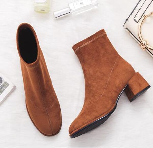boots women's booties spring and autumn new women's shoes with thick heel boots short, Black
boots women's booties spring and autumn new women's shoes with thick heel boots short, Black