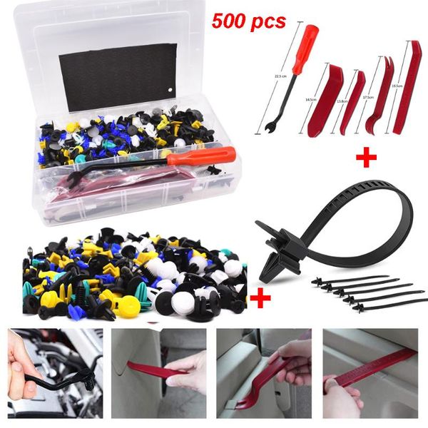 500pcs plastic car trim clips retainer bumper rivet panel push mould fastener fender trunk door fastener screw fittings tools
500pcs plastic car trim clips retainer bumper rivet panel push mould fastener fender trunk door fastener screw fittings tools