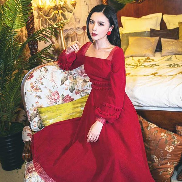 yamdi solid red dresses women spring winter boho elegant vintage woman party long lantern sleeve dress 2020 a-line runway robe, Black;gray
yamdi solid red dresses women spring winter boho elegant vintage woman party long lantern sleeve dress 2020 a-line runway robe, Black;gray